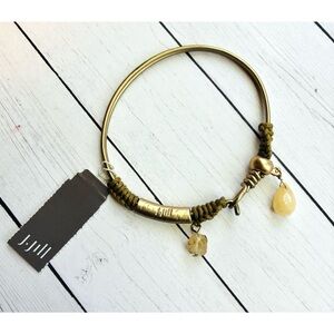 NEW NWT J. Jill Gold Wire Signature Charm Braided Cord Bracelet $34 Retail